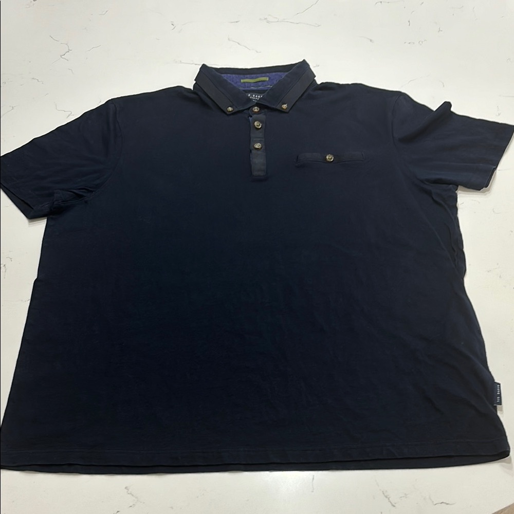 Ted Baker London Men’s Blue Polo – Size 7 (Equivalent to XL)